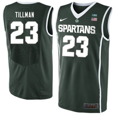 Men Xavier Tillman Michigan State Spartans #23 Nike NCAA Green Authentic College Stitched Basketball Jersey ET50S12VH